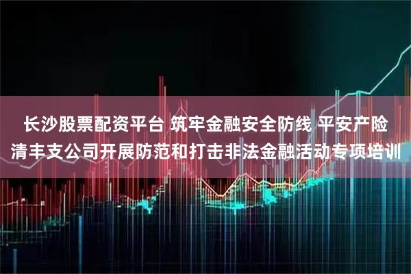 长沙股票配资平台 筑牢金融安全防线 平安产险清丰支公司开展防范和打击非法金融活动专项培训
